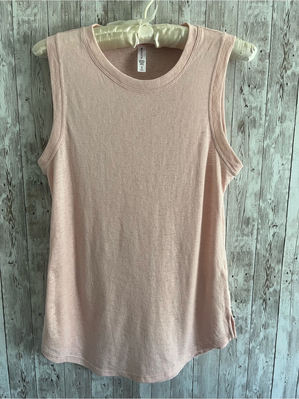 Athleta Women's Breezy Tank Sleeveless Tank Top - Pale Pink Blush Round Hem XS